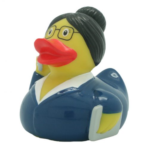 business woman rubber duck