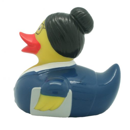 business woman rubber duck