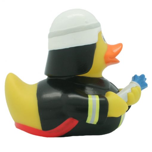 Fireman Black Rubber Duck