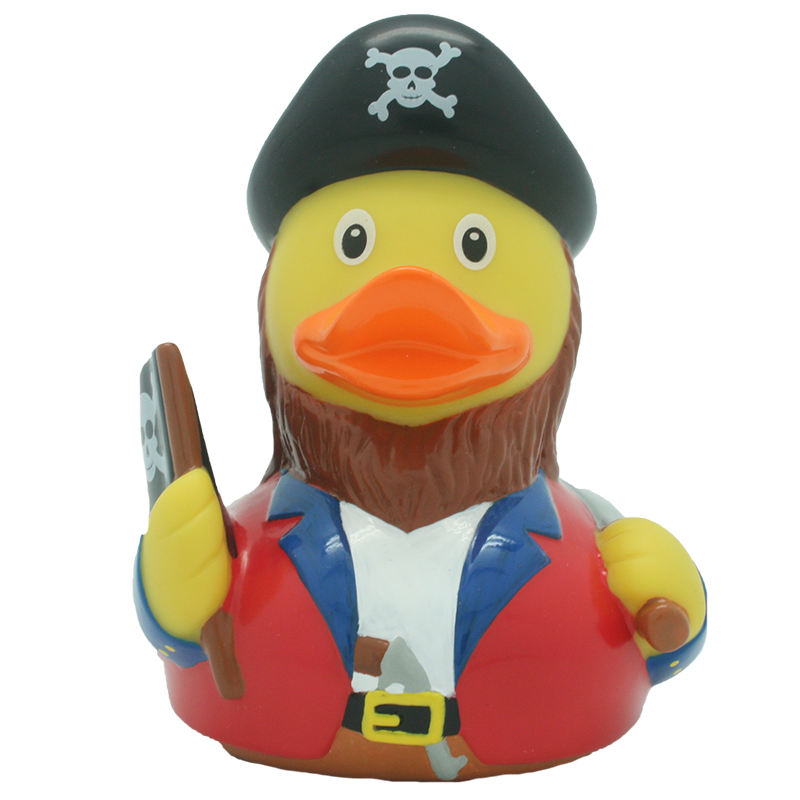 Bathduck Rubber Ducky Rubber Duckie Pirate black Rubber Duck 