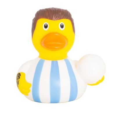 Soccer Star White Rubber Duck