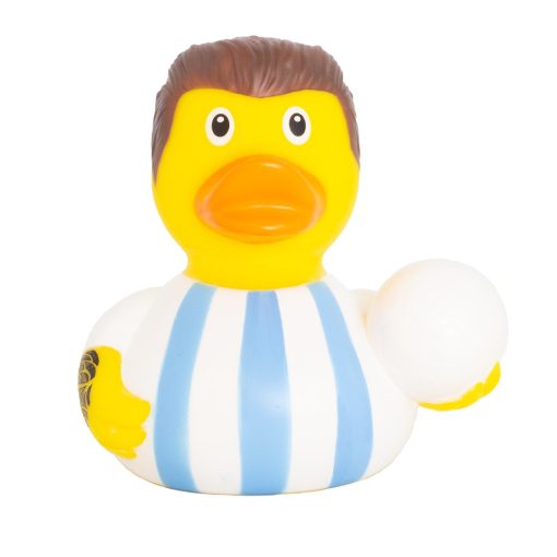 Soccer Star White Rubber Duck