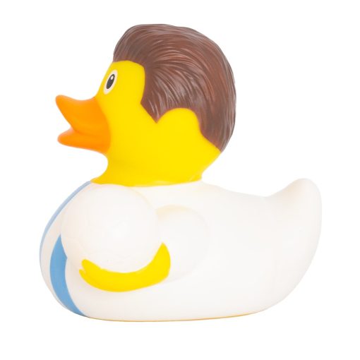 Soccer Star White Rubber Duck - Image 3