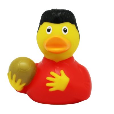 Football Star Green Rubber Duck