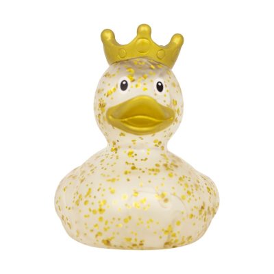 Glitter Crown Gold Rubber Duck