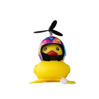 Biker Fun Flower Power Rubber Duck